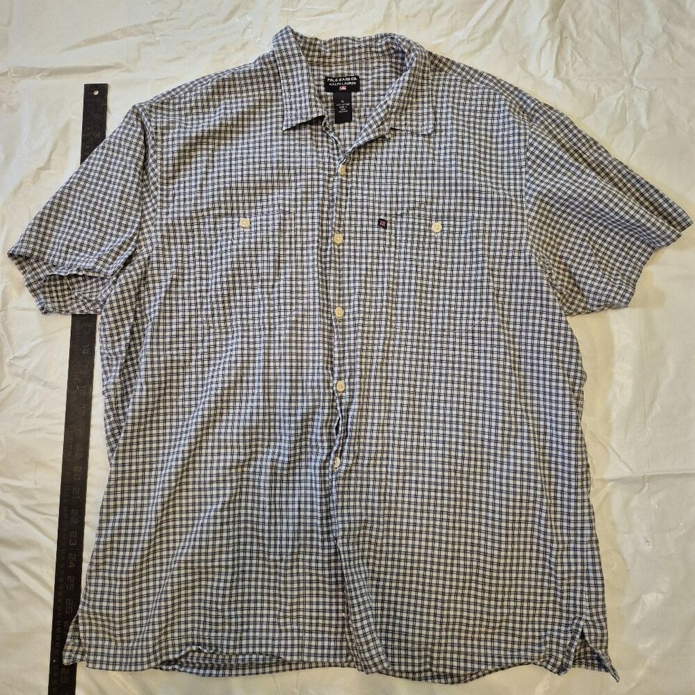 Polo Jeans by Ralph Lauren Blue plaid short sleeve size XL
